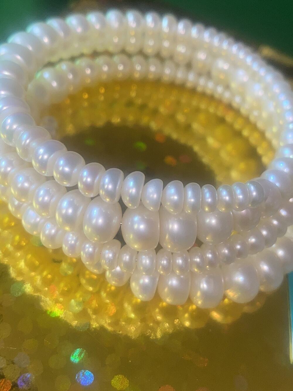 NEW! Cultured Freshwater White Pearl Coil Wrap Bracelet By EFFY